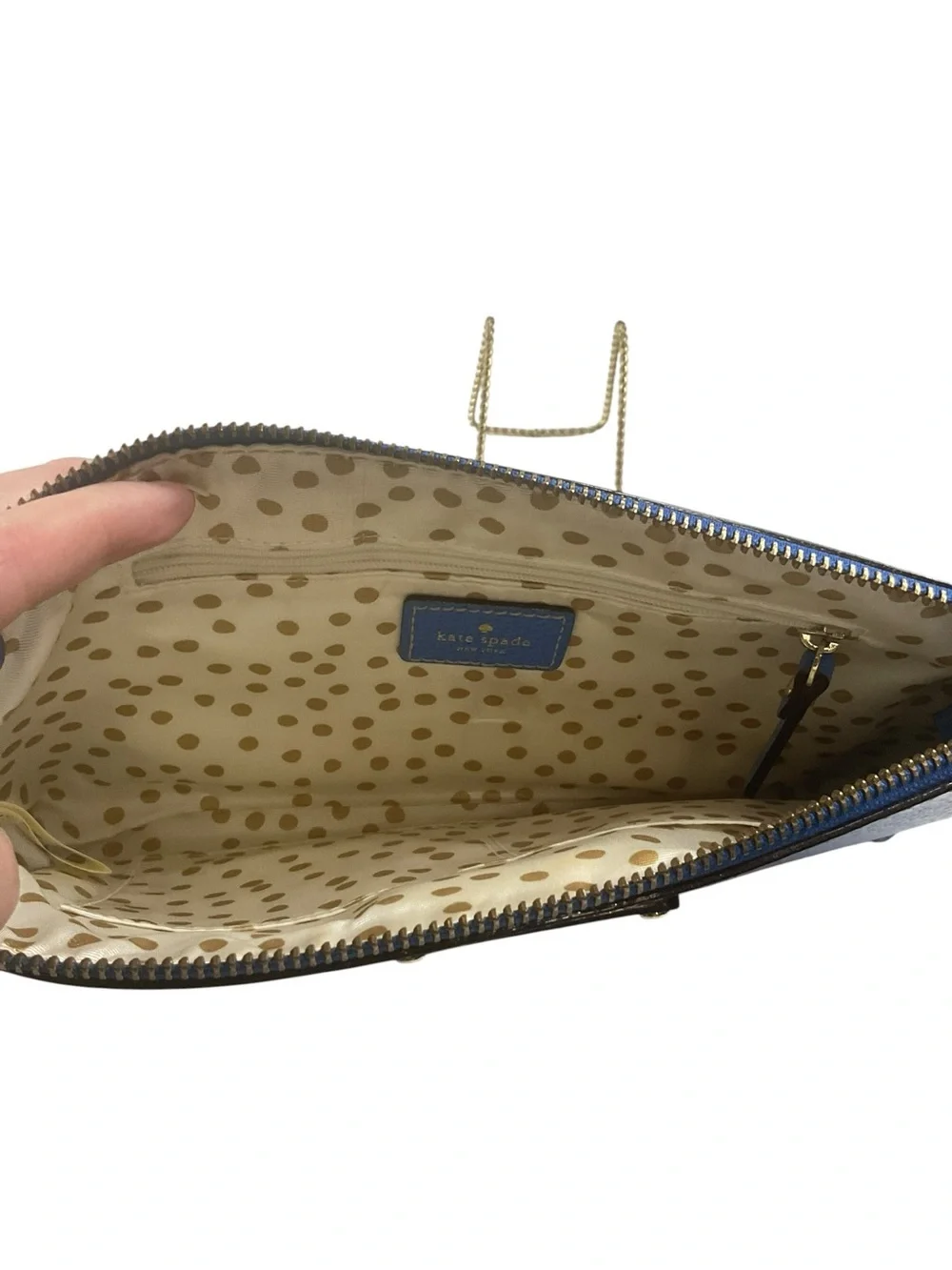 Kate Spade Wellesley Byrd Cobalt Blue Pebbled Leather Shoulder Bag